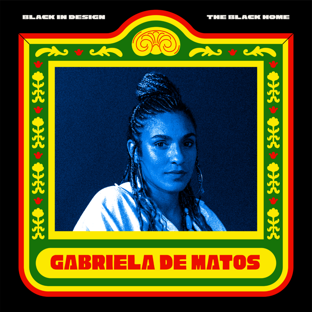 A headshort of Gabriela de Matos who is standing slightly at an angle but looking straight into the camera. Her locs are both tied up in a bun atop her head and left loose such that they drop on her shoulders. She is wearing a light colored shirt and is seen presenting a neutral expression and stance. 